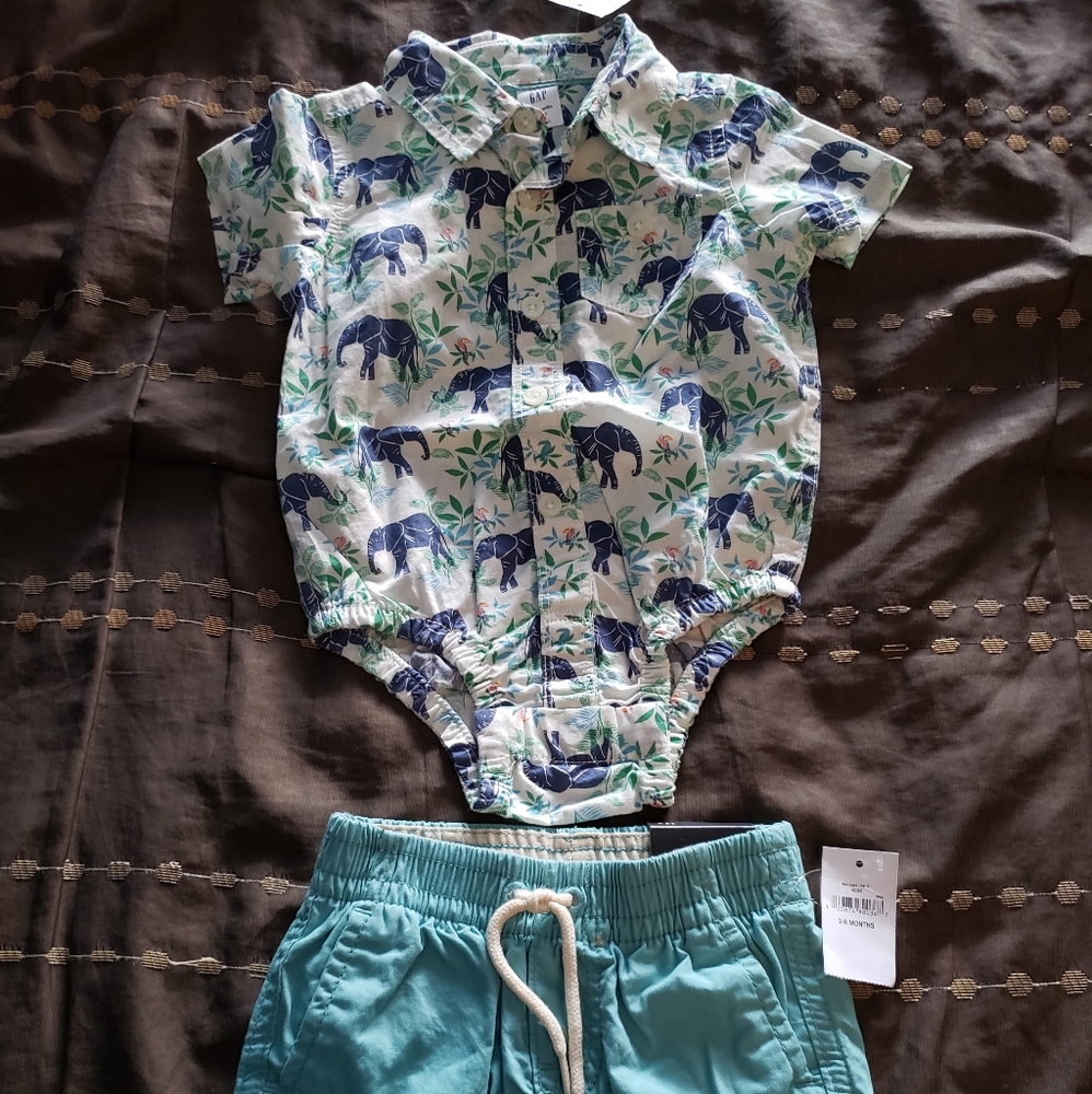 2 piece summer short set from gap 3 - 6 month
